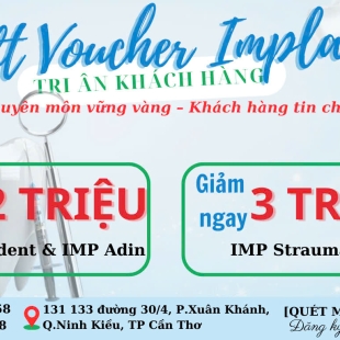 Giảm 2 Triệu Đến 3 Triệu Đồng Trụ Implant - Lễ Quốc Khánh 2 tháng 9